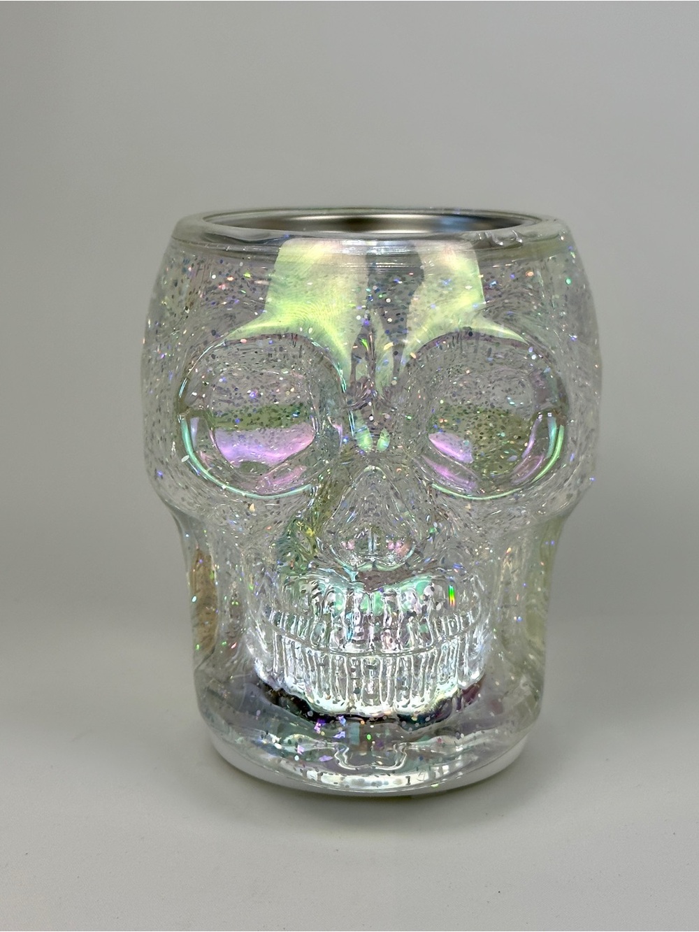 Halloween Skull Light Up 1 Wick Candle Holder Bath & Body Works New BOXED